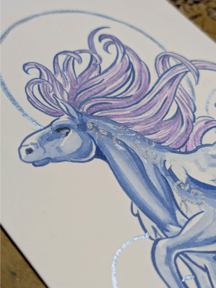 Blue Pegasus with Silver Detail product image (3)