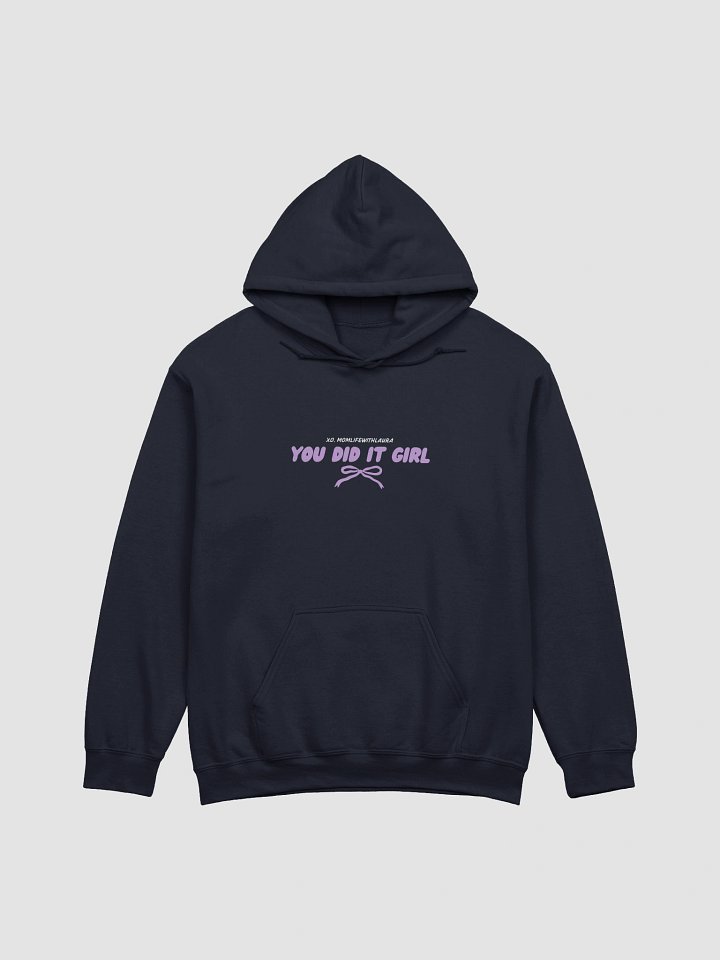 You Did it Girl Bow Hoodie - Lilac/Navy product image (1)