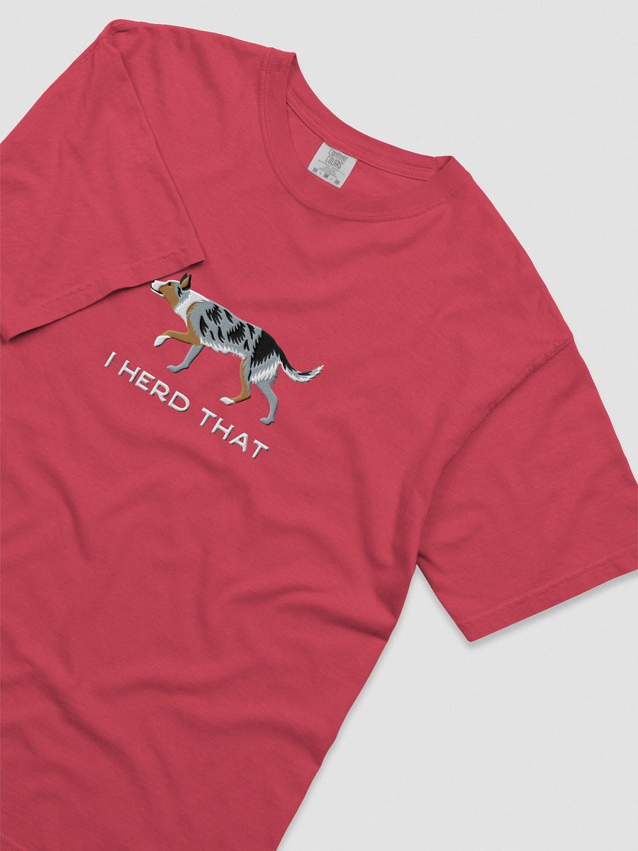 xI Herd That T-Shirt(Embroidered) of an Australian Koolie(Blue Merle Tricolor) product image (45)