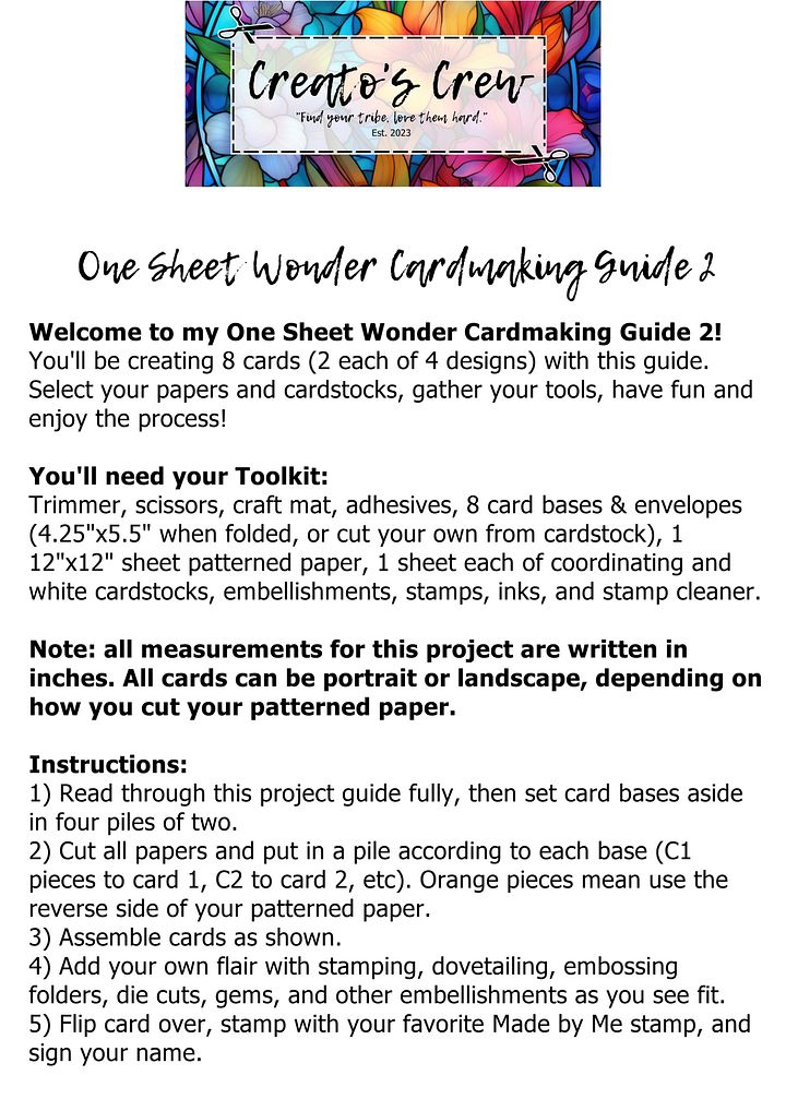 One Sheet Wonder Guide 2 product image (2)