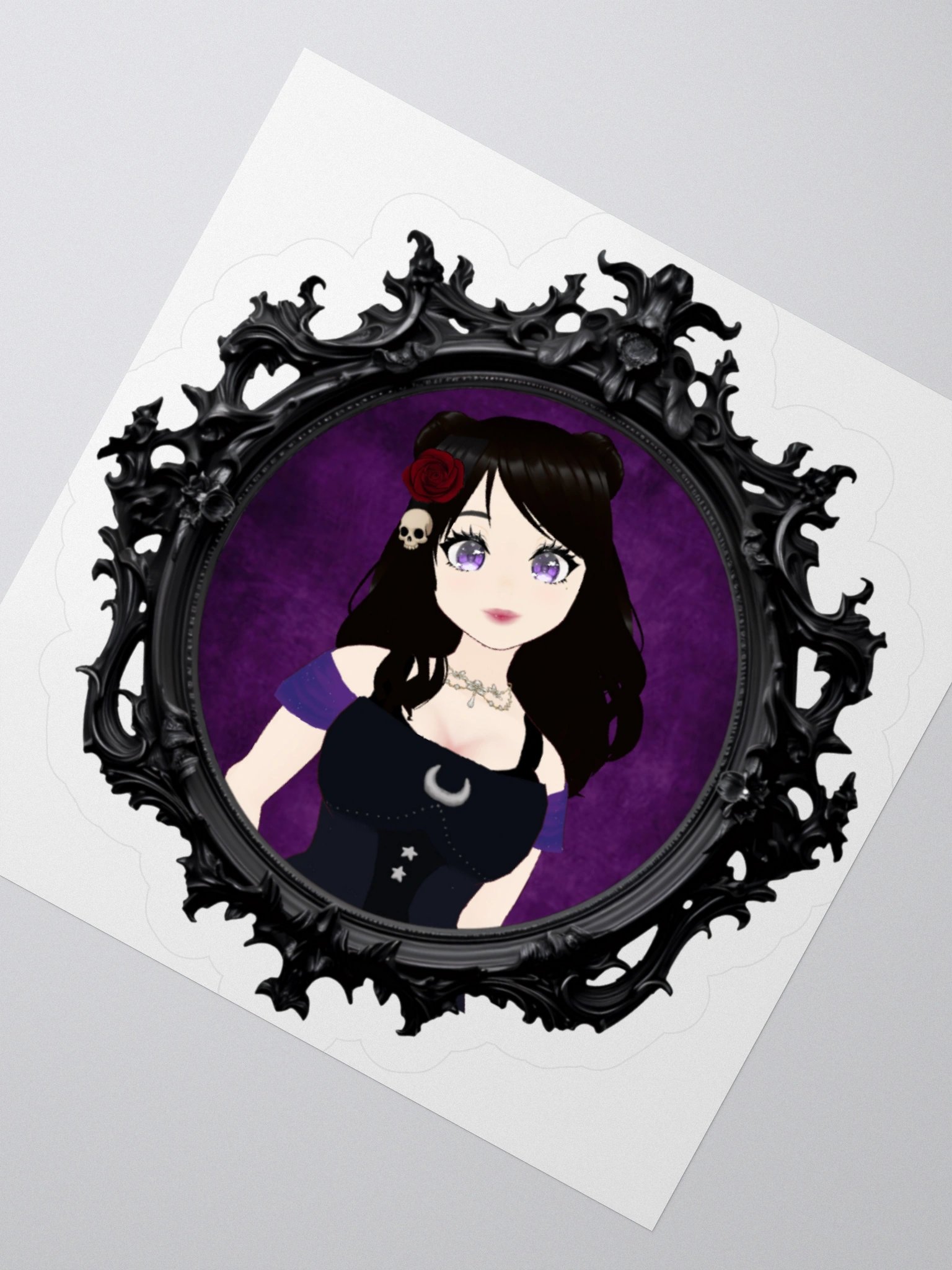 Luna's round gothic frame Kiss Cut Stickers product image (6)