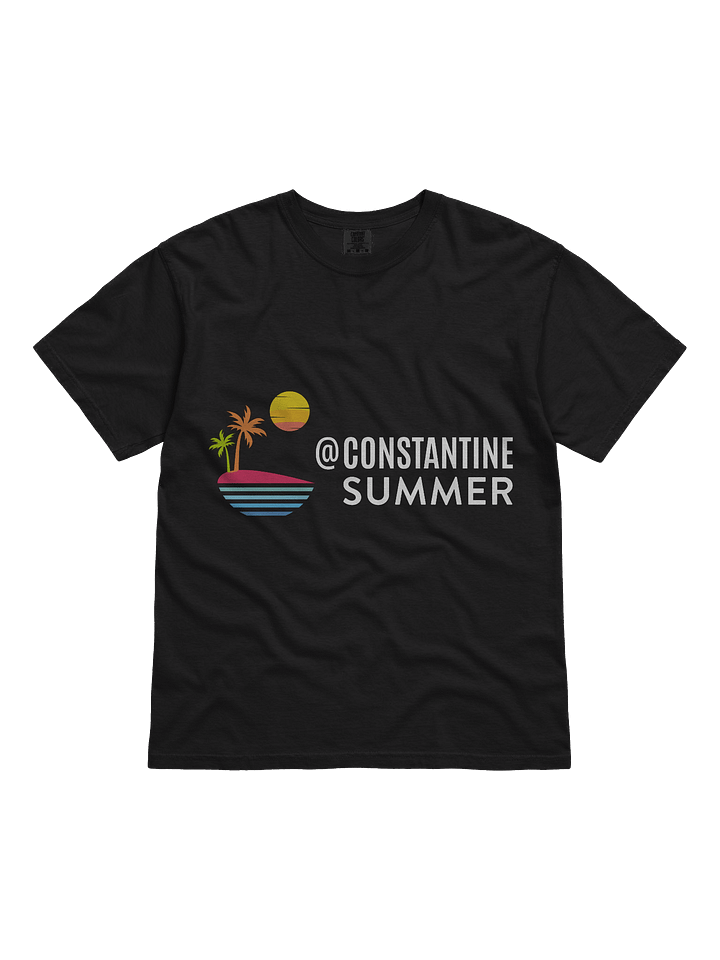 @CONSTANTINESUMMER: TROPICAL SUNSET VIBE T-SHIRT by Comfort Colors (black) product image (1)