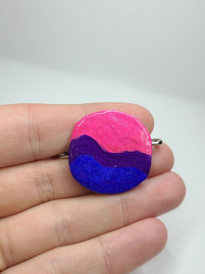 Bi Pride bottle cap pin product image (2)