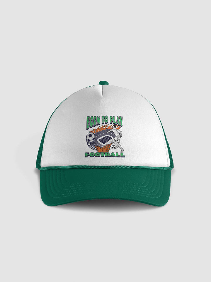 Born To Play Football Soccer Flaming Passion Trucker Hat product image (5)