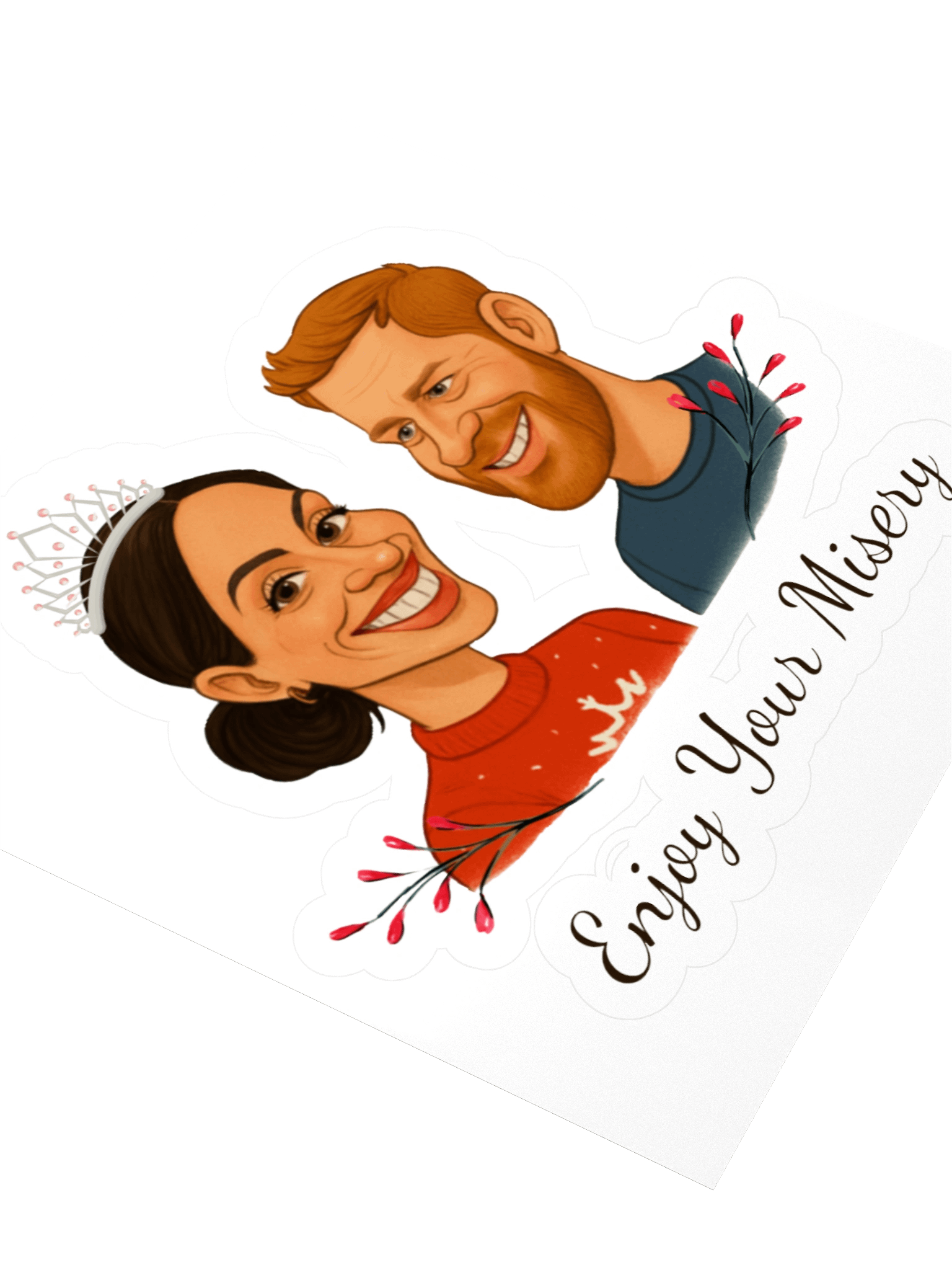 Royal Parody – “Enjoy Your Misery” Collectible Kiss-Cut Sticker (3″) | As Never Collection product image (3)