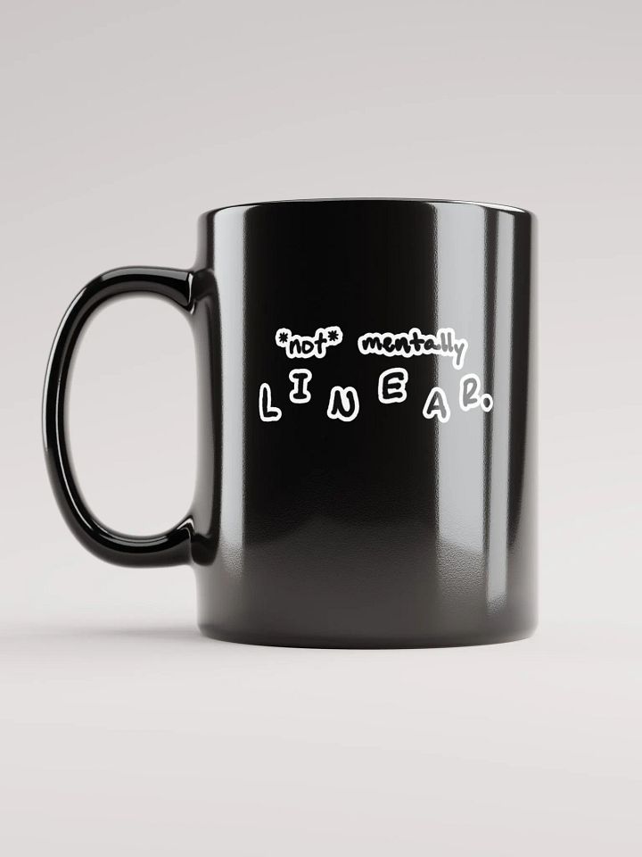 *not* mentally linear black glossy mug product image (1)