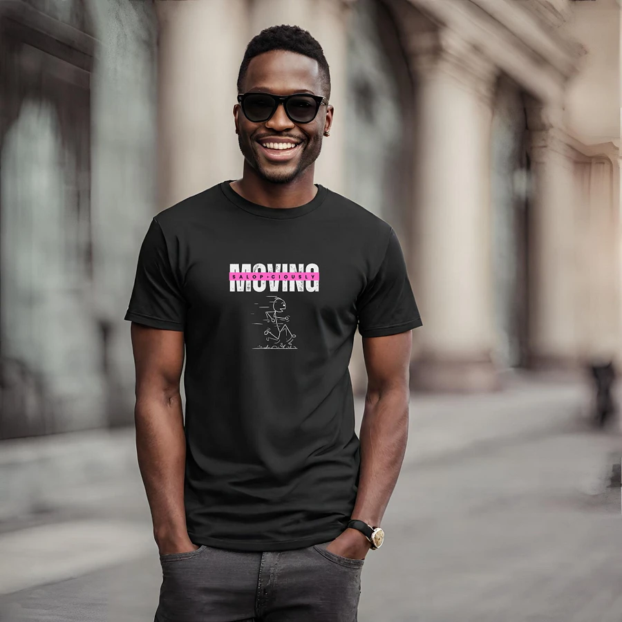 Moving Distorted Reality Pink Text Unisex T-Shirt product image (7)