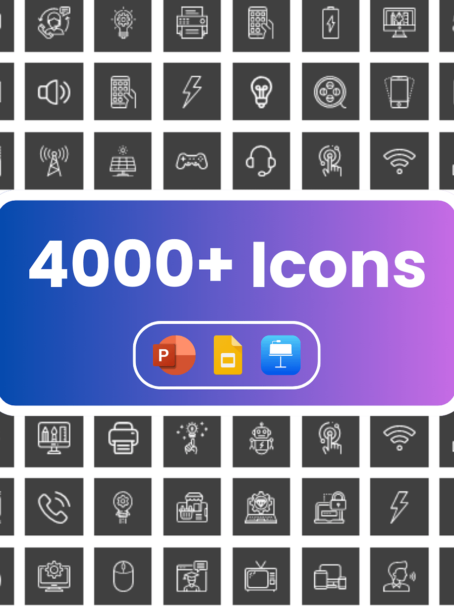 4000+ PowerPoint And Keynote Icons | Editable Business & Infographic Icons product image (1)