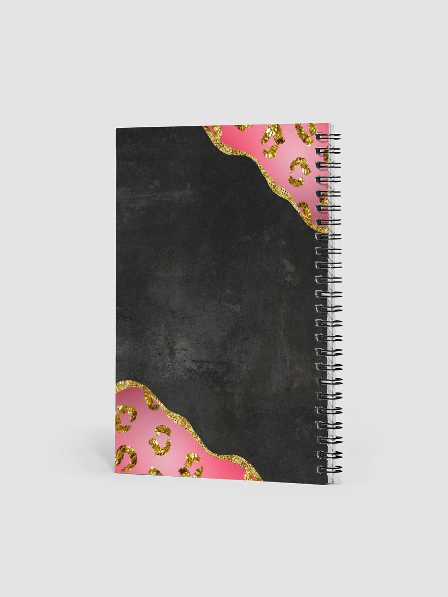 Spiral Notebook-With Pink and Gold Leopard Borders product image (4)