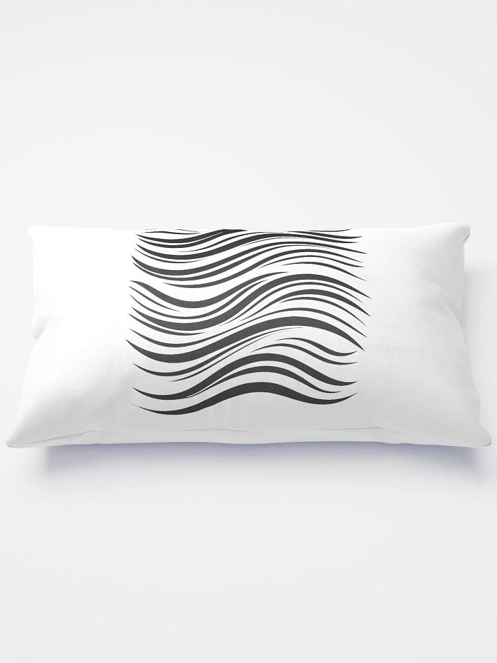 Modern Black and White Wave Pattern Pillow - A Chic Accent for Contemporary Interiors product image (1)