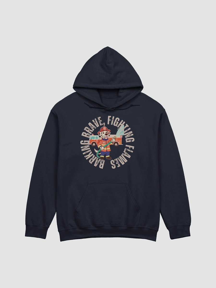 barking brave fighting flames unisex hoodie product image (2)