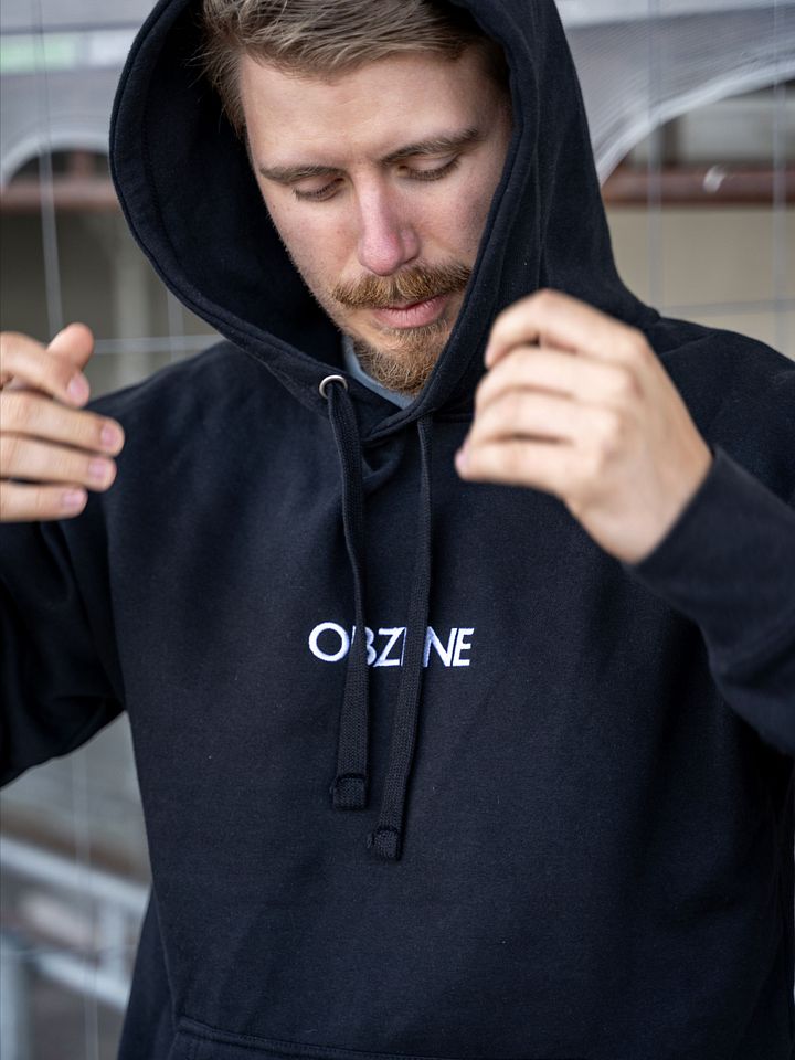 The Minimalist Hoodie - BLACK HOODIE EMBROIDERED LOGO product image (2)