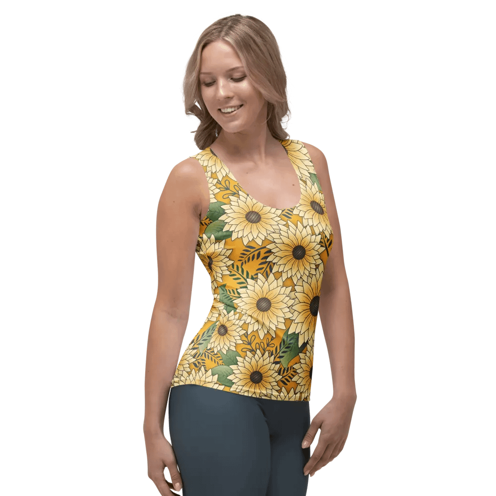 Sunflower Garden Floral Design Women's Tank Top product image (4)
