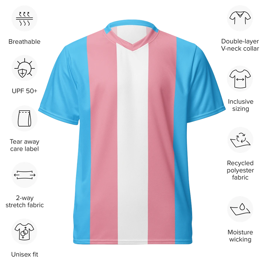 Trans Pride Flag - All-Over Print Jersey product image (6)