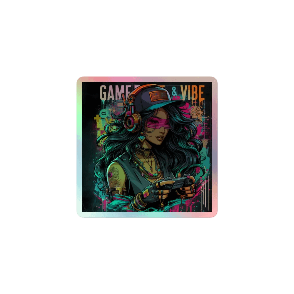 Game and Vibe Cyberpunk Splash Hologram Sticker product image (1)