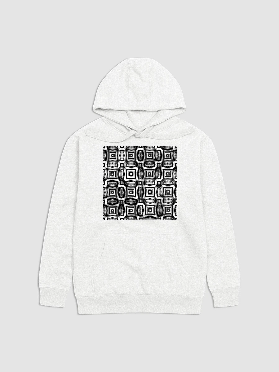 Abstract Monochrome Repeating Pattern Unisex Pull Over Hoodie product image (3)
