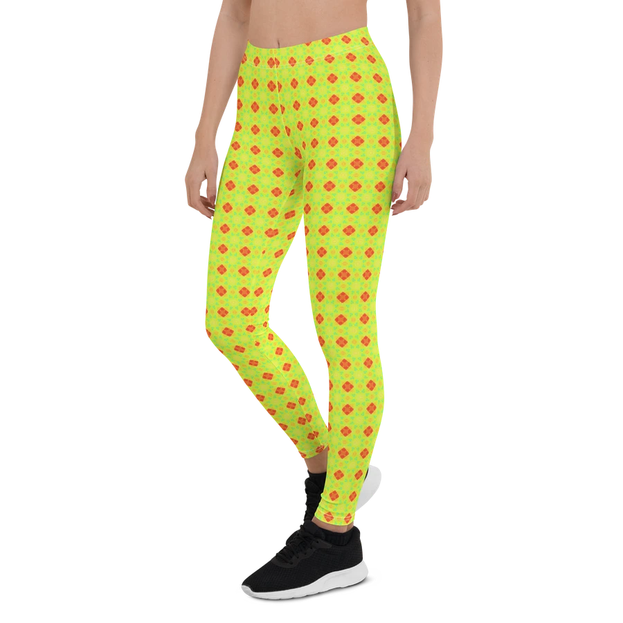 Abstract Repeating Coloured Shapes Ladies Leggings product image (6)