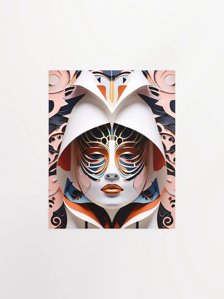 Kabuki Mask 2299 - Poster - Small and Standard Sizes - 8x10-11x14-12x16-16x20 Inches product image (1)