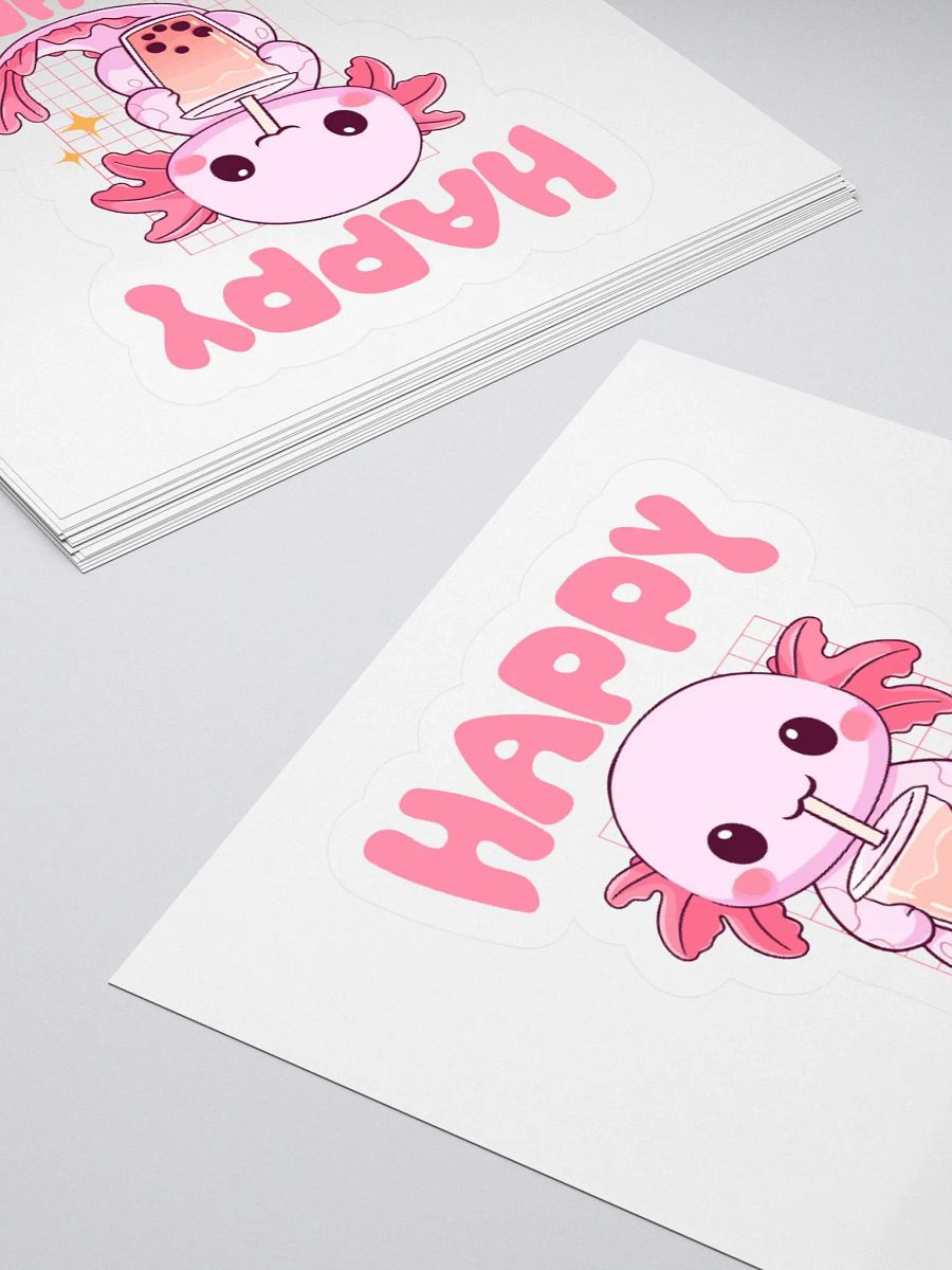 Happy Birthday (Axolotl Drinking Bubble Tea) Sticker product image (4)
