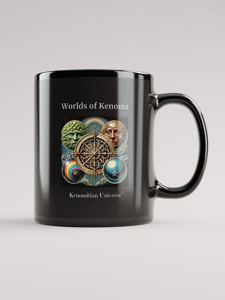 Worlds of Kenoma | Black Glossy Mug product image (2)