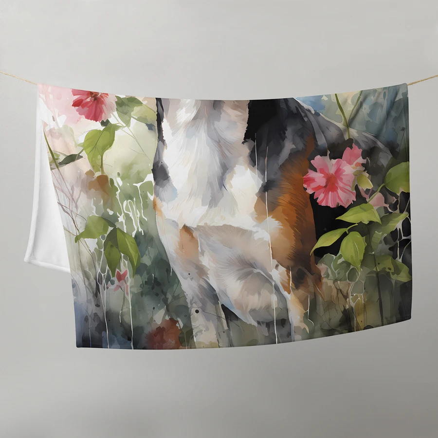 Beagle Dog Cute Puppy Floral Design Throw Blanket product image (5)