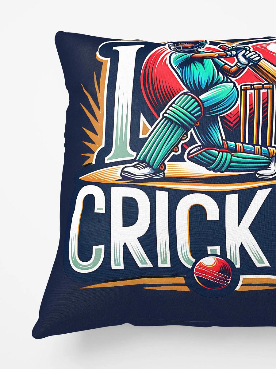 I Love Cricket Pillow - Perfect Gift for Cricket Enthusiasts product image (4)