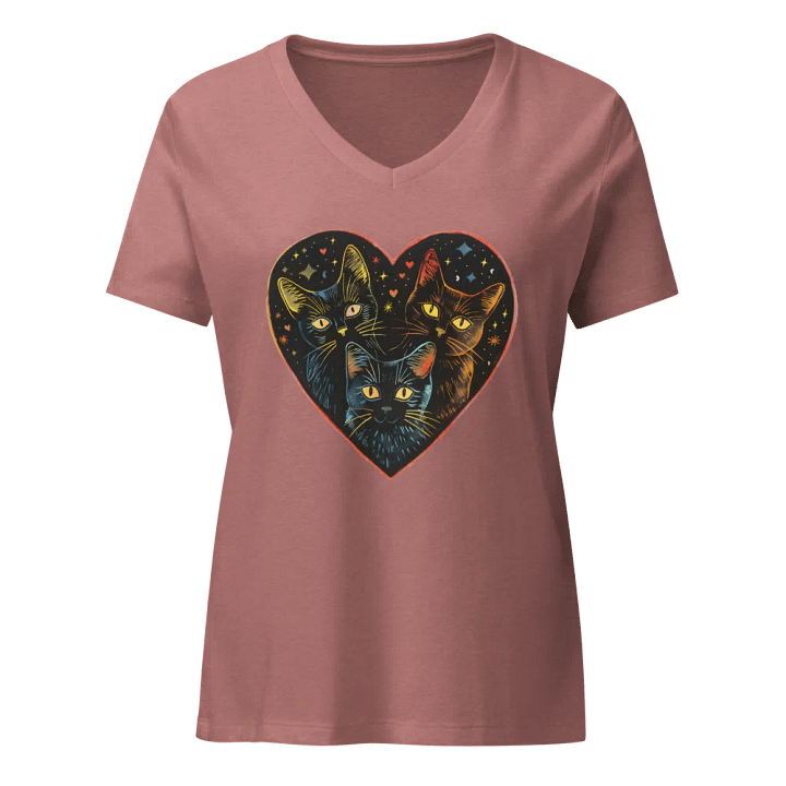 Felines Heart V-Neck Tee product image (1)