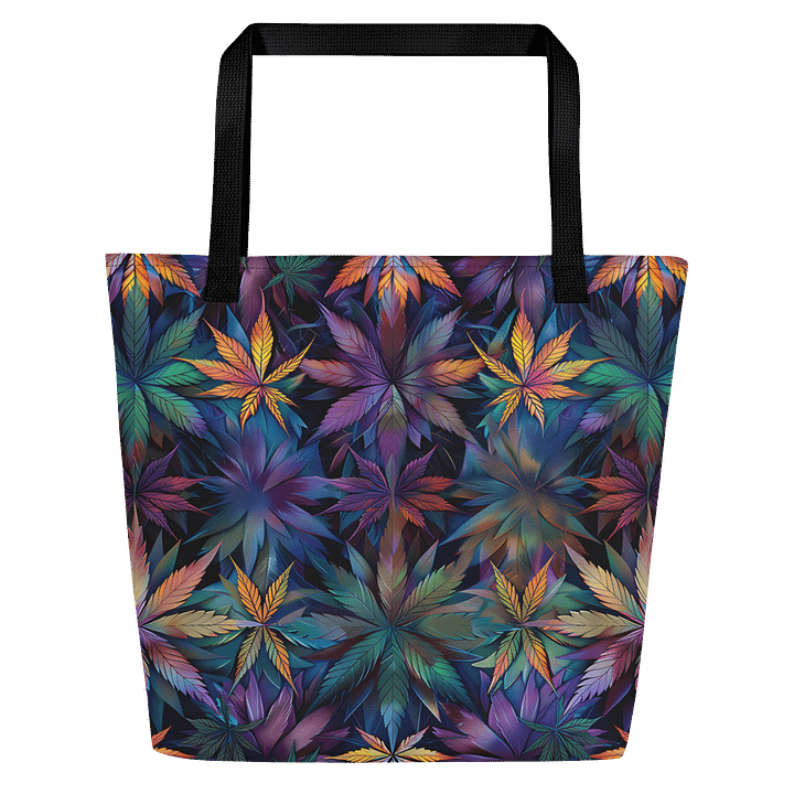 Cannabis Themed - Lunar Leaf - Design | Large All-Over Tote Bag product image (1)