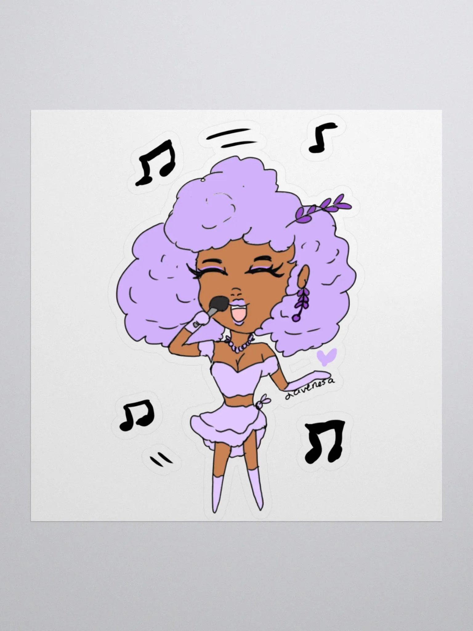 Lavenesa sings sticker product image (1)