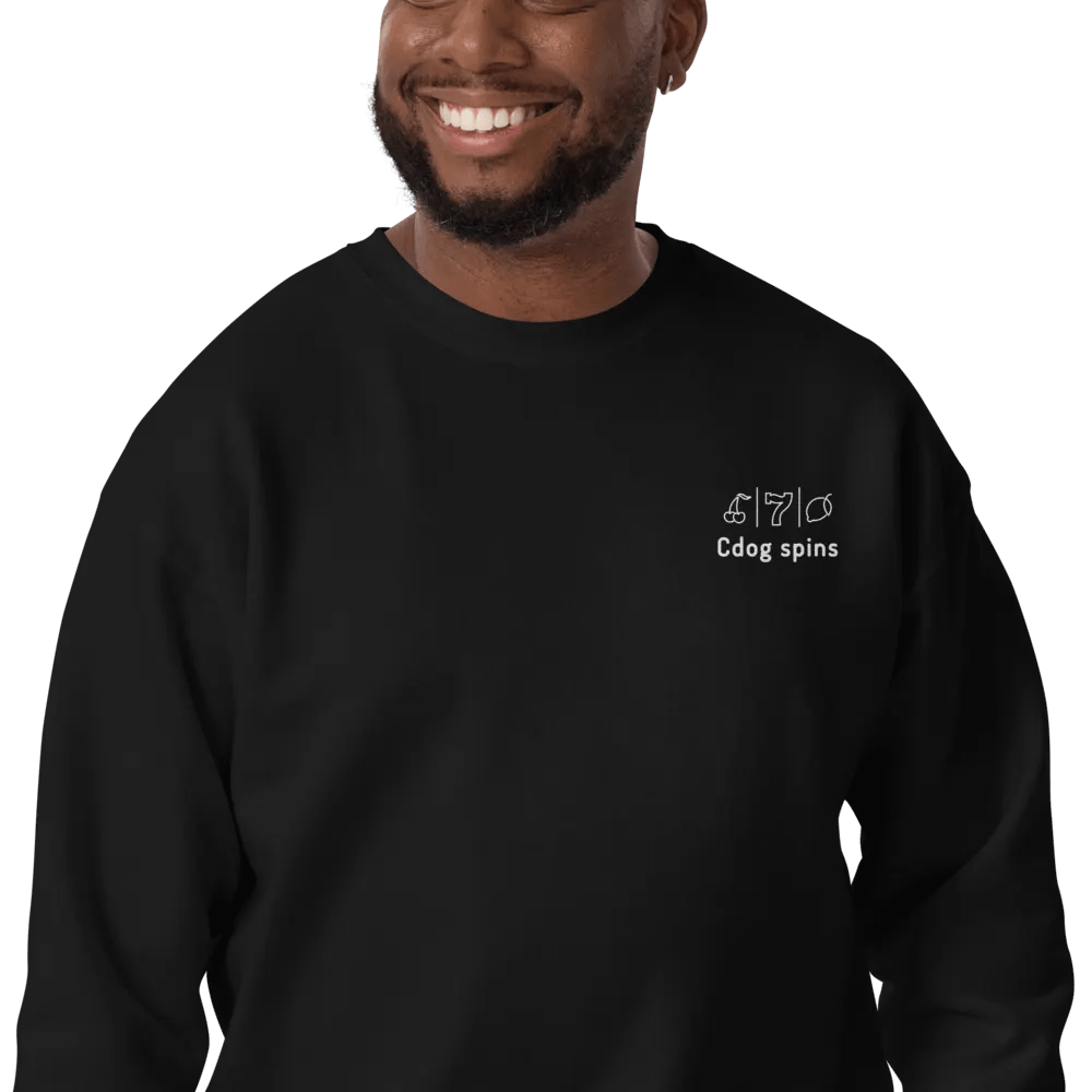 Cdog Spins Sweatshirt Embroided Black Full Logo product image (6)