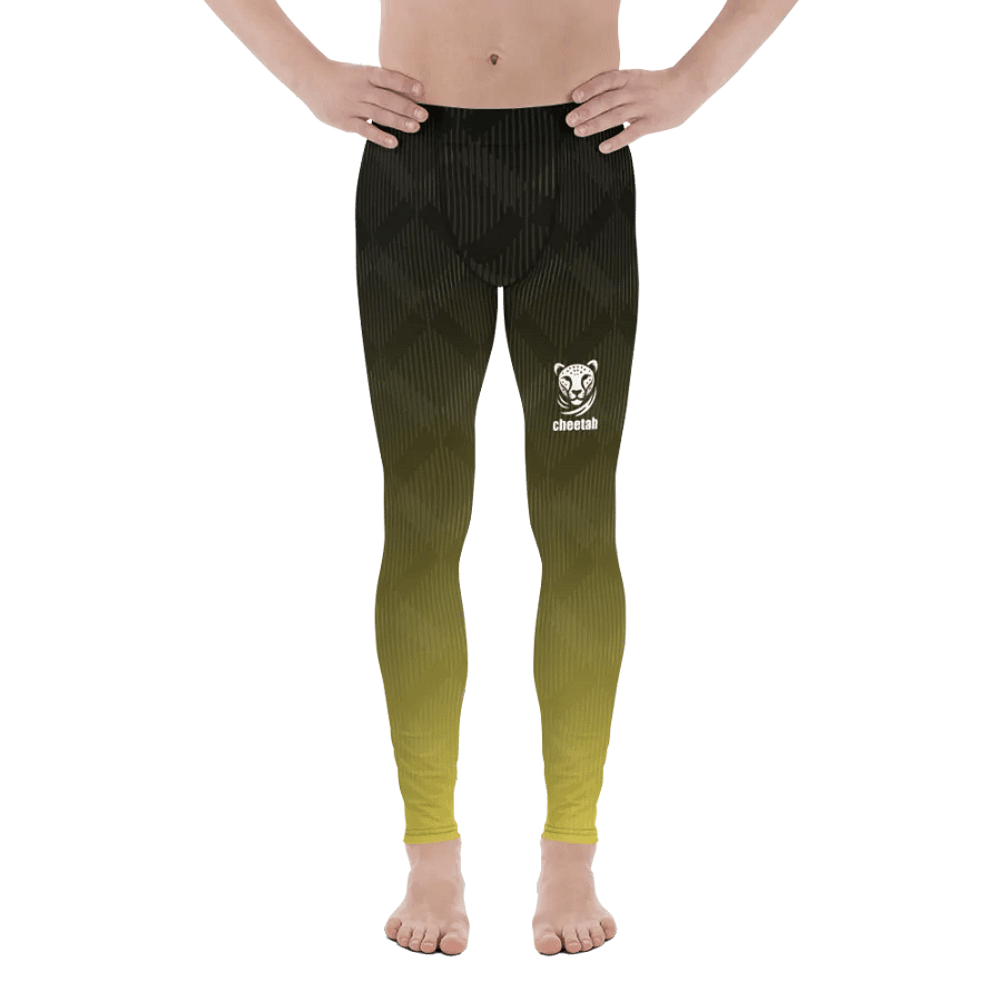 yellow wave male leggings product image (2)