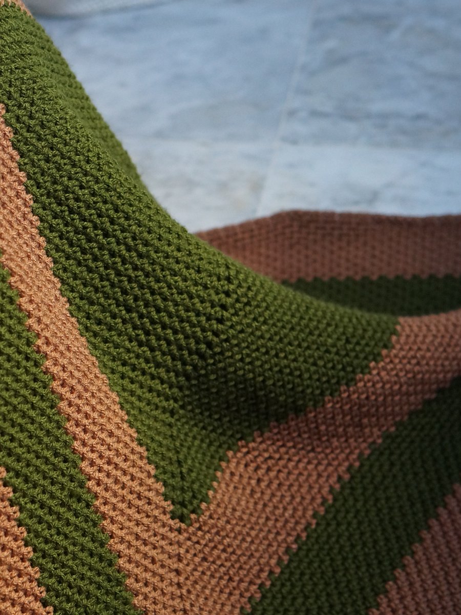 Granny square moss stitch blanket pdf pattern product image (2)