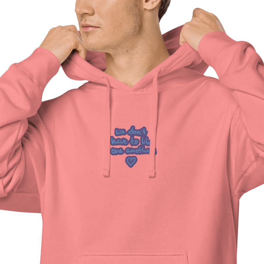 ONE ANOTHER (violet) embroidered pigment hoodie product image (8)