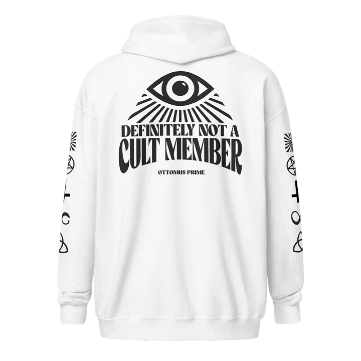 Definitely Not A Cult Member Hoodie (White) product image (2)