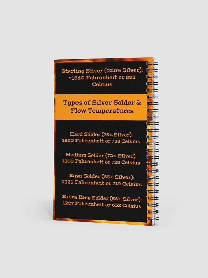 Design Notebook with Silver Solder Flow Temps product image (2)