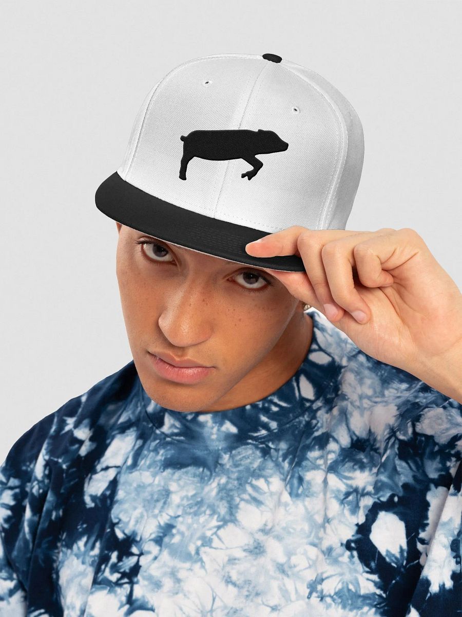 Leaping Pig Logo DARK (Otto Wool Blend Snapback Cap) product image (6)