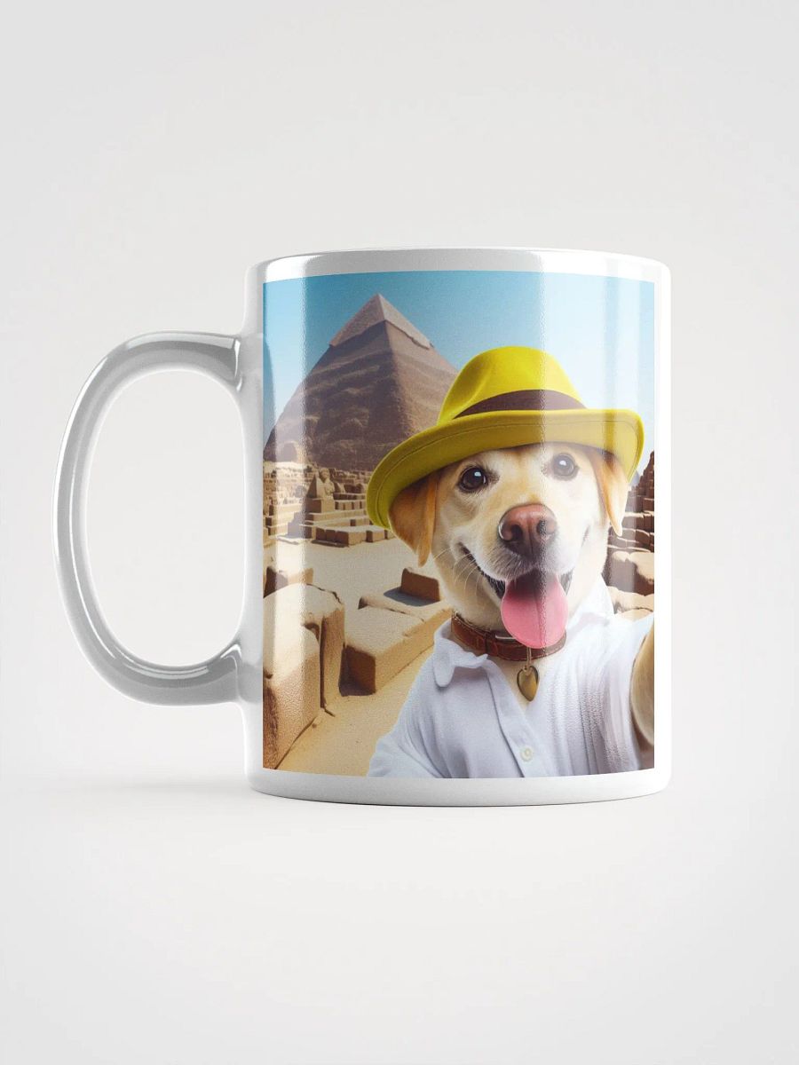 Pharaoh Pup Selfie #Humorous Glossy Mug - White product image (17)