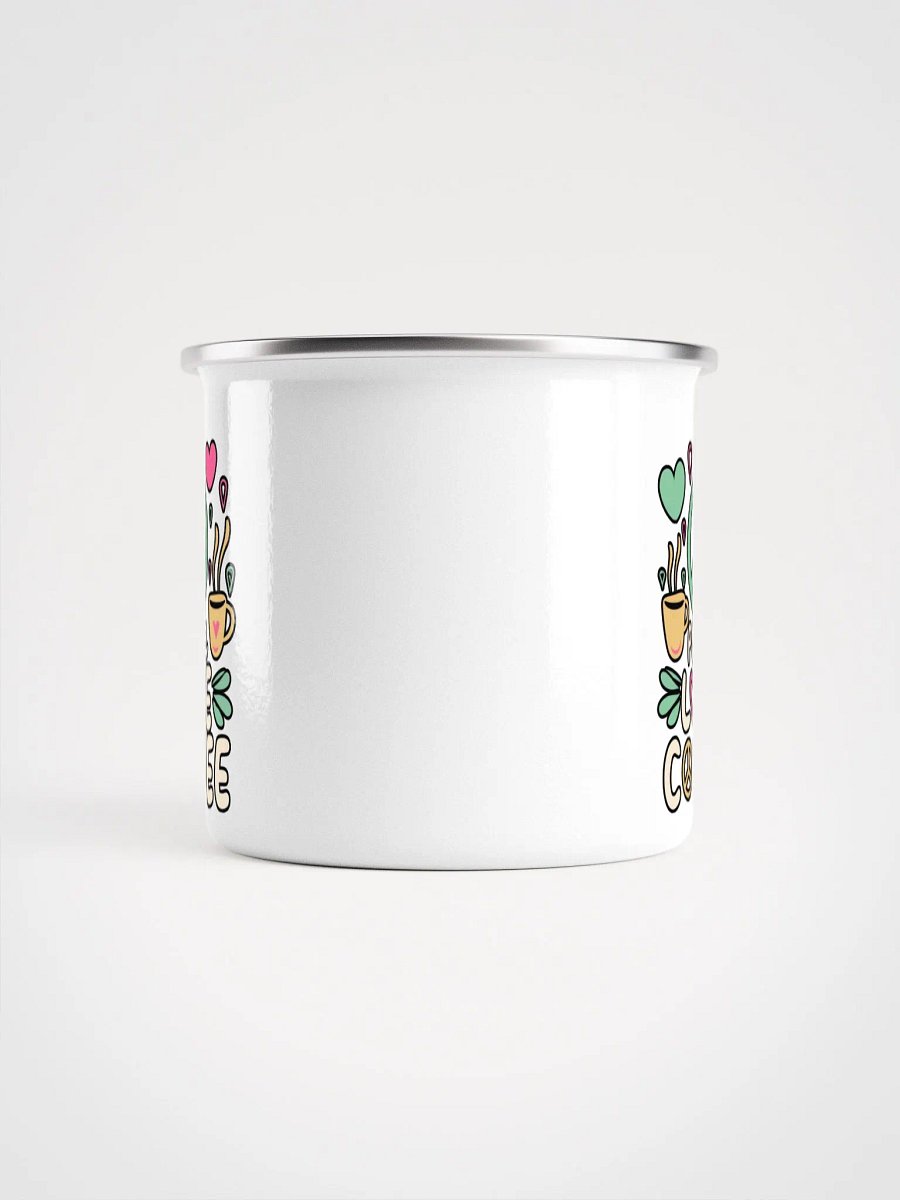 Peace Love Coffee Addict Camping Mug product image (2)