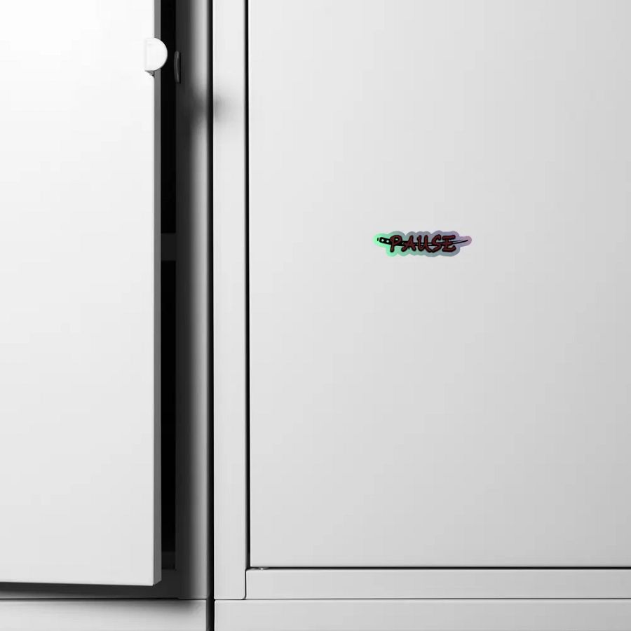 Katana Pause Kiss-Cut Holographic Sticker product image (4)