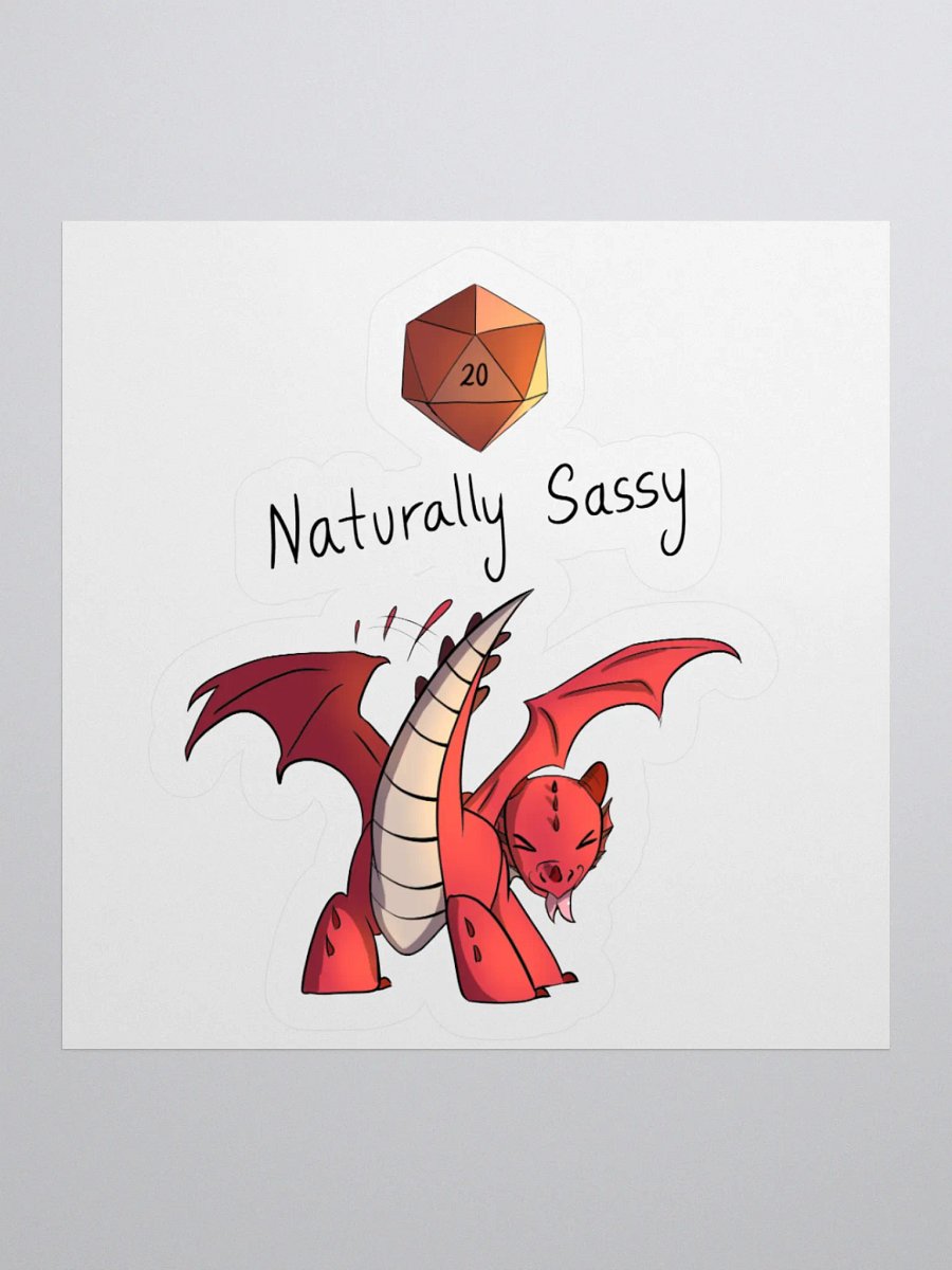 'Naturally Sassy' Dragon Sticker product image (2)