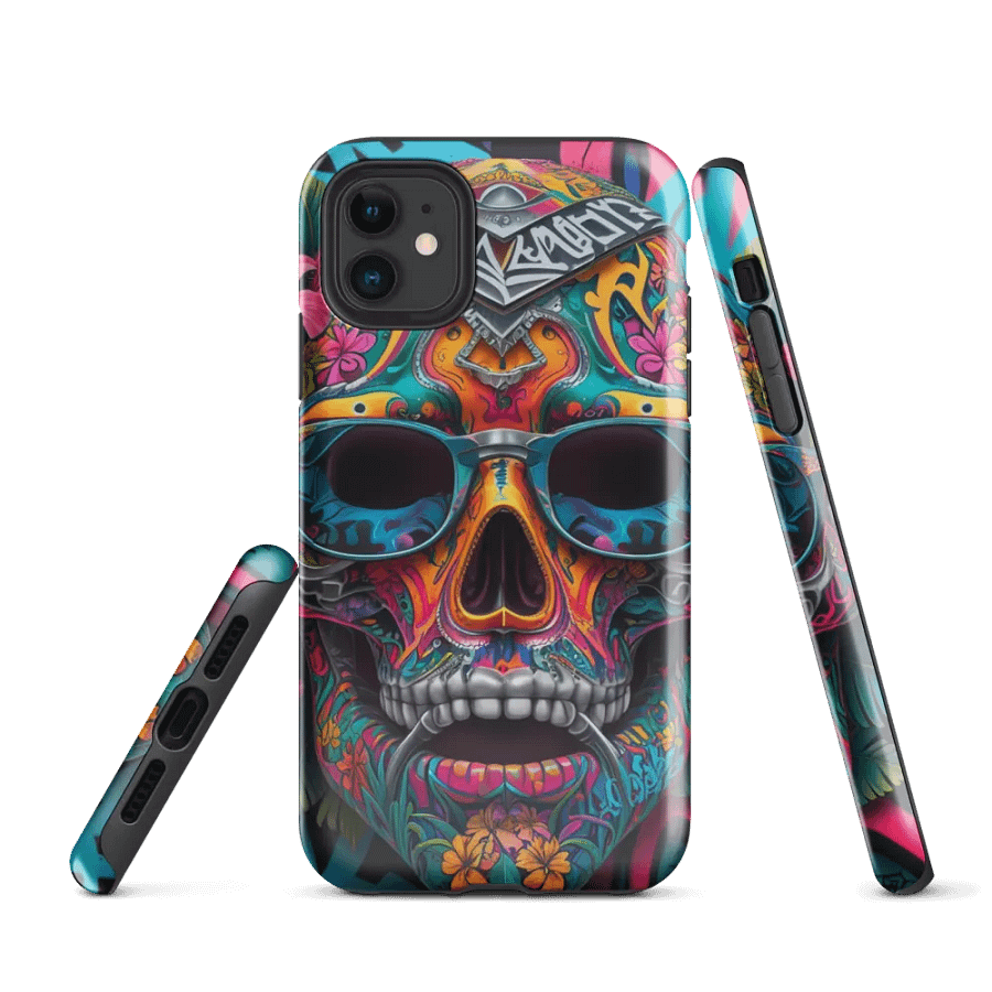 Graffiti Skull Vibes iPhone® Tough Case product image (1)