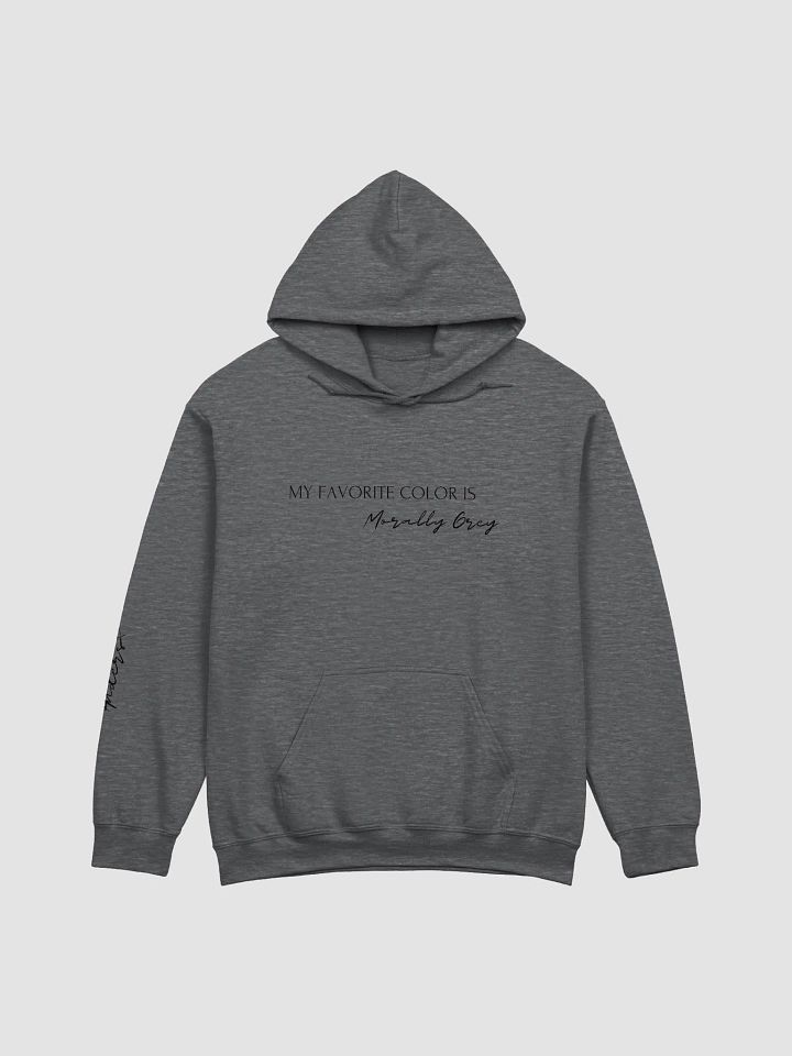 Morally Grey Hoodie Black Font - Anders product image (1)