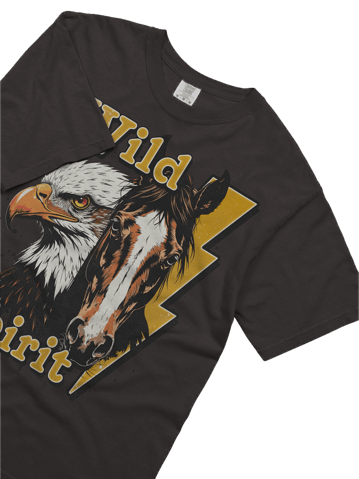 The "Wild Spirit" Eagle & Horse Heavy Weight T-shirt product image (1)