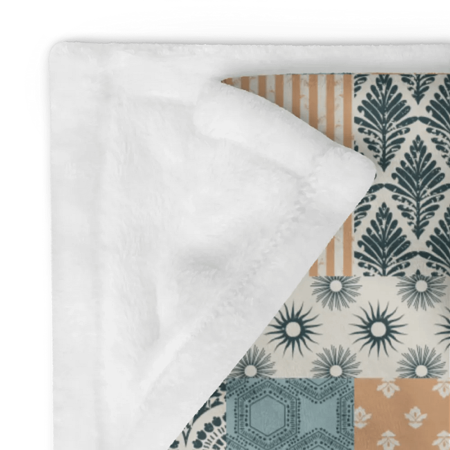 Bohemian Santa Fe Sun Patchwork Throw Blanket product image (8)
