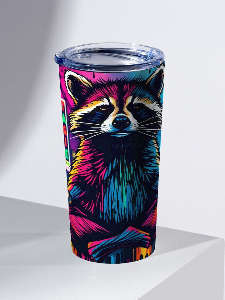 Zen Raccoon 20oz Stainless Steel Tumbler product image (2)