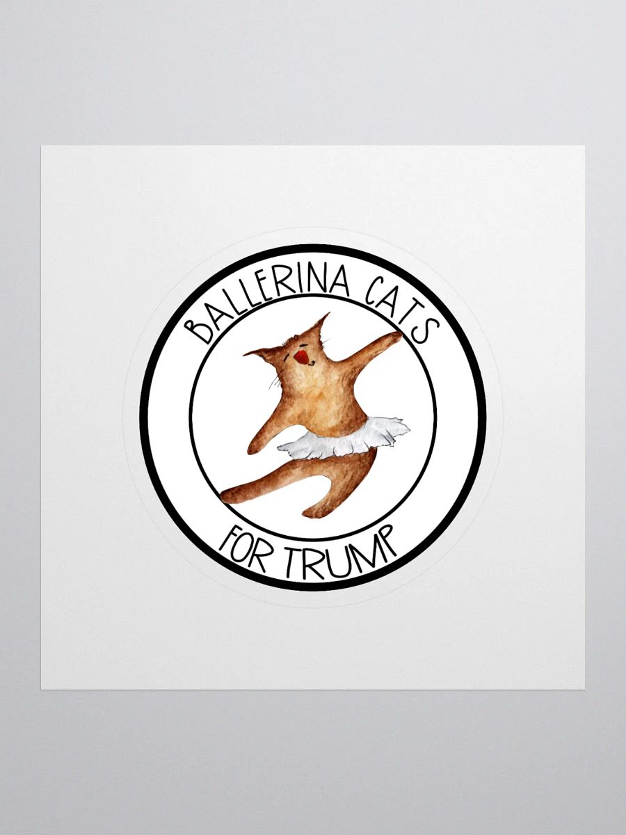 Dancing Ballerina Cat For Trump Sticker product image (1)