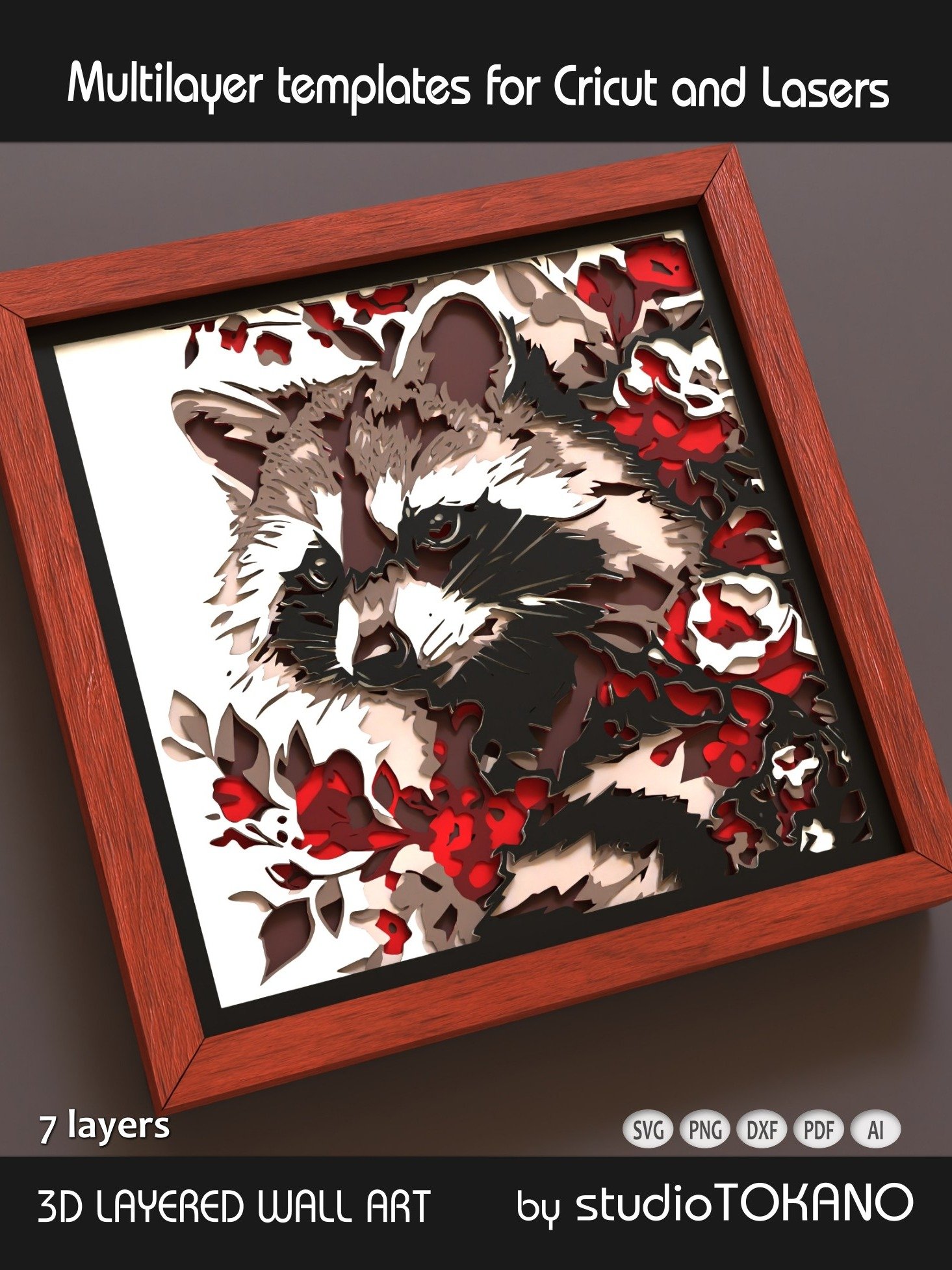 Raccoon Multi layered Shadowbox product image (6)