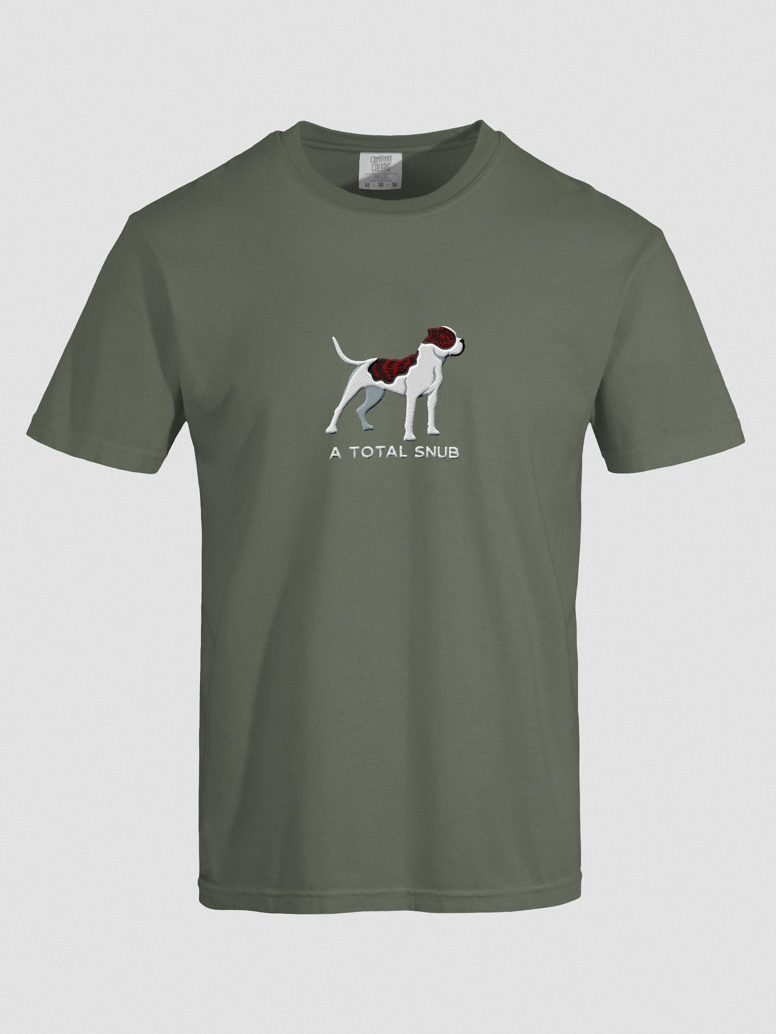A Total Snub T-Shirt(Embroidered) of an American Bulldog(Brindle) product image (10)