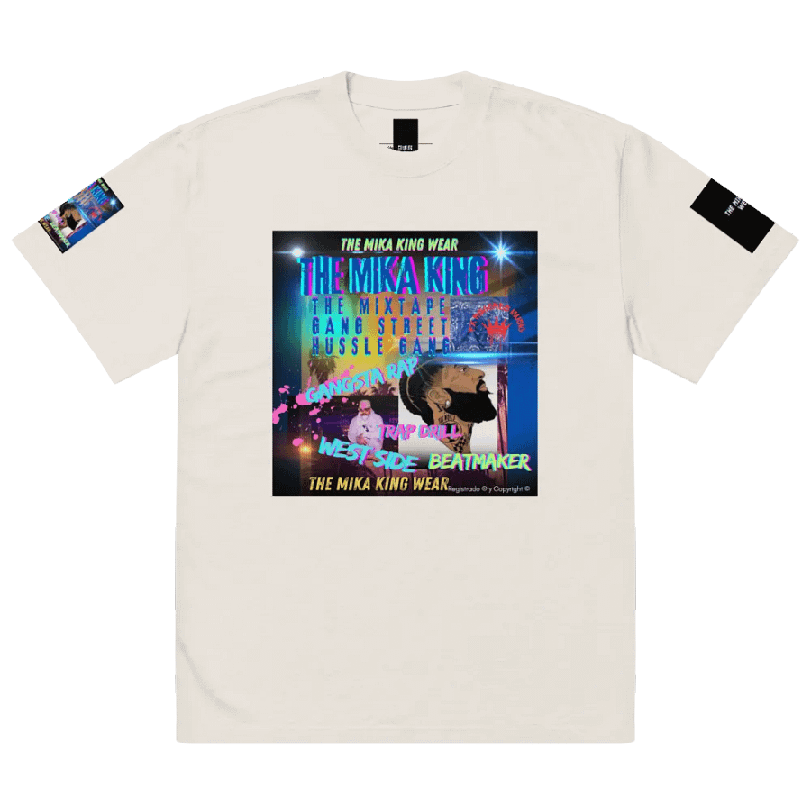 Camiseta premium de peso pesado para hombre de Cotton Heritage tHE mIKA kING Desing Model Gang Street Hussle Gang product image (7)