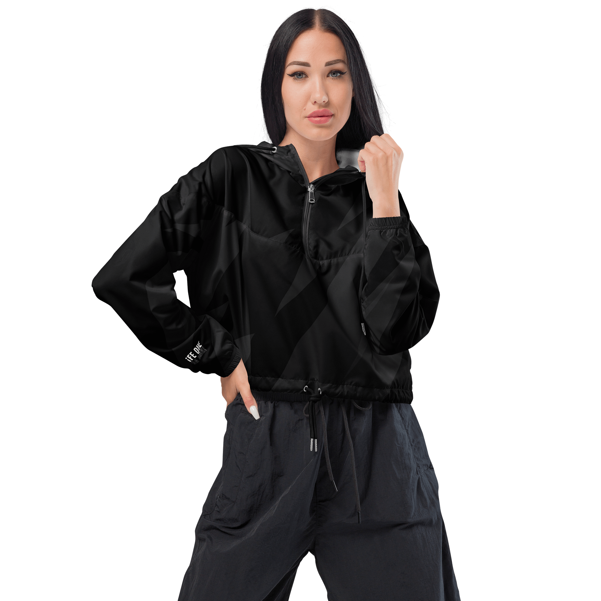 Cortavientos corto para mujer con estampado integral | Fe que da vida product image (3)
